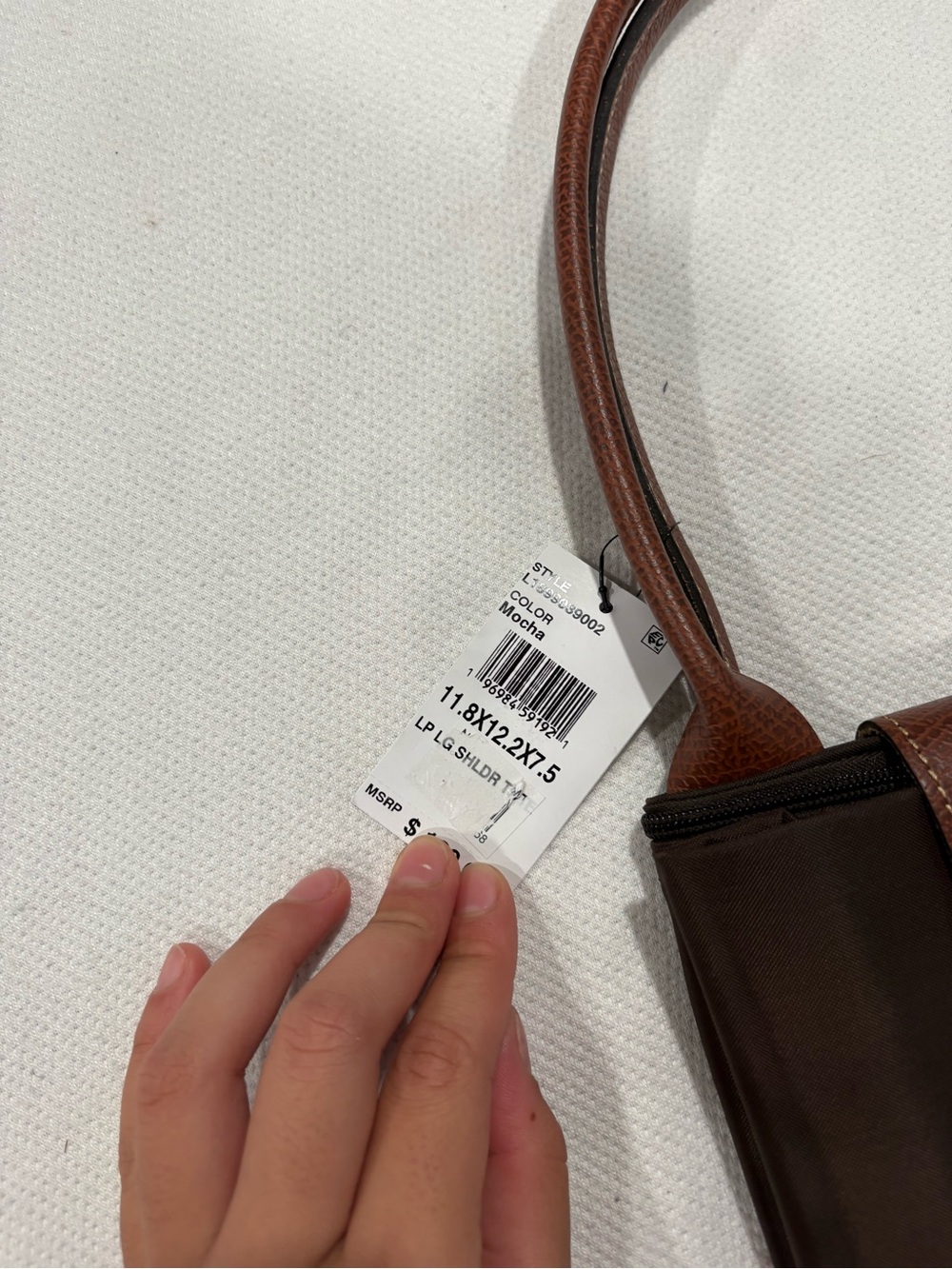 longchamp le pliage original large tote bag | color: mocha - Picture 8 of 8